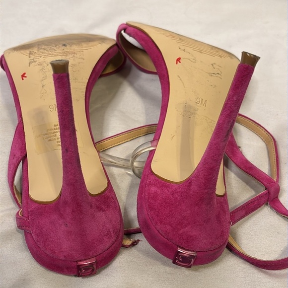 Guess Women's Kabelle4 Heeled Sandal Fuchsia Size 9 Strappy Stiletto Suede - Picture 6 of 8